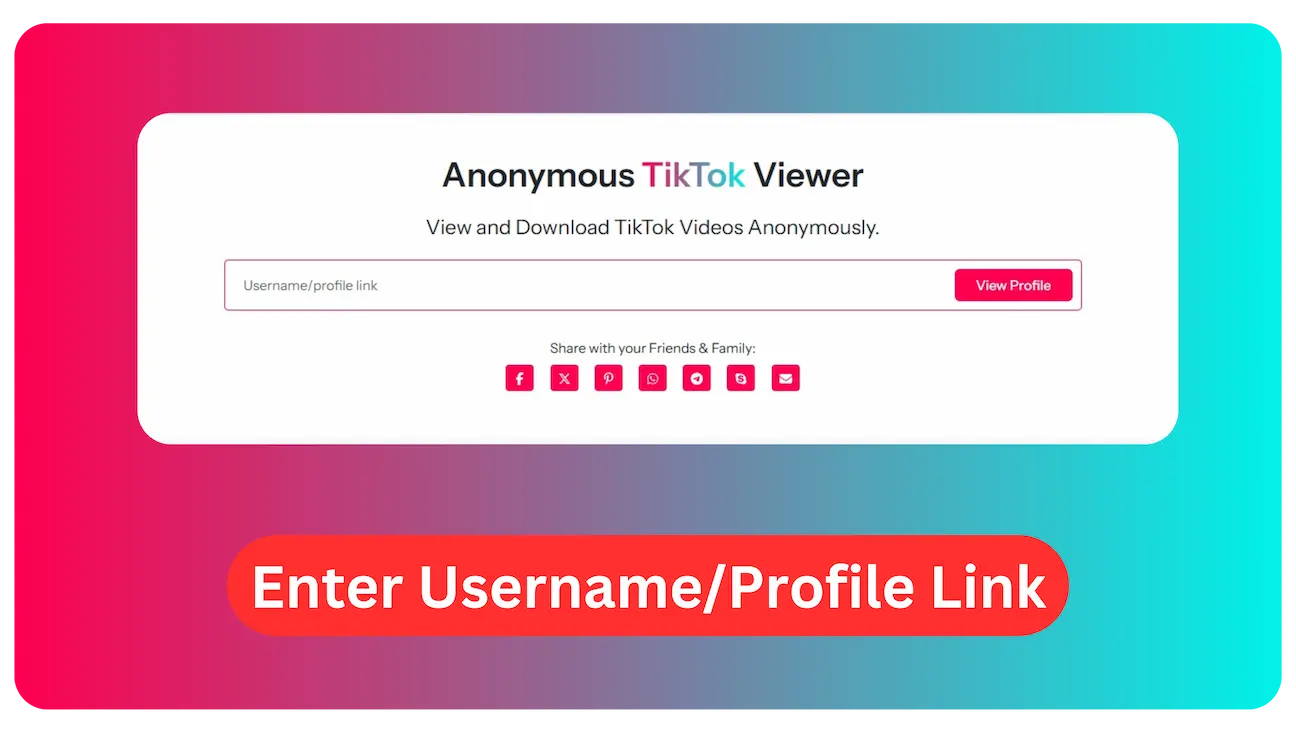 enter usename or profile link